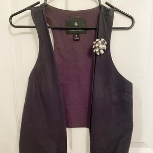 Black Vest with Flower Pin - Scotch & Soda